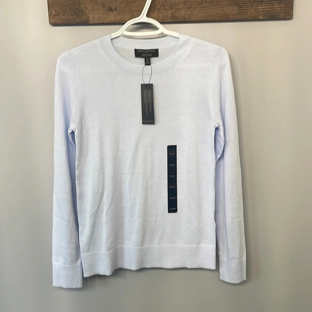 NWT Banana Republic Factory Forever Sweater in light blue size XS